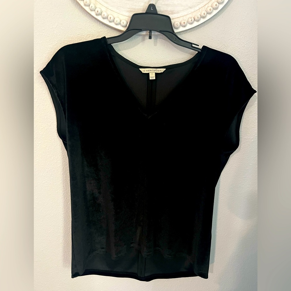 Black Velveteen Top